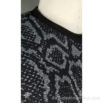 Mænds Jacquard Langærmet Sweatshirt uden hætte